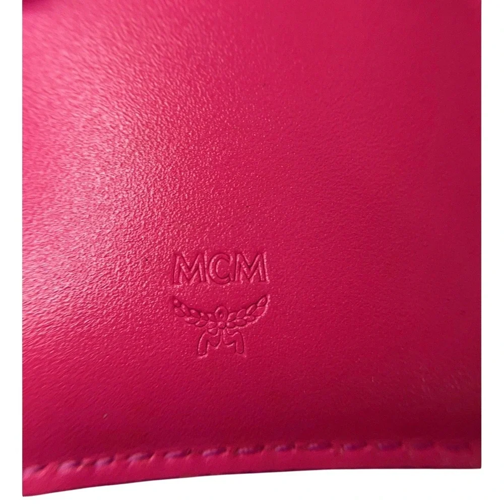 Flawed Gem! MCM Millie Star Eyed Bunny Visetos Cognac Wallet K-Fashion Pop Art